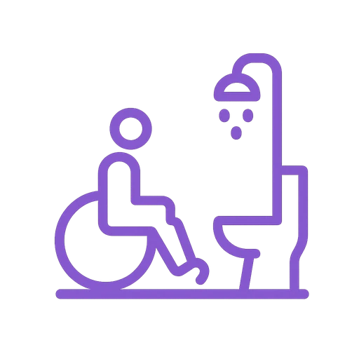 Accessible bathroom remodeling icon
